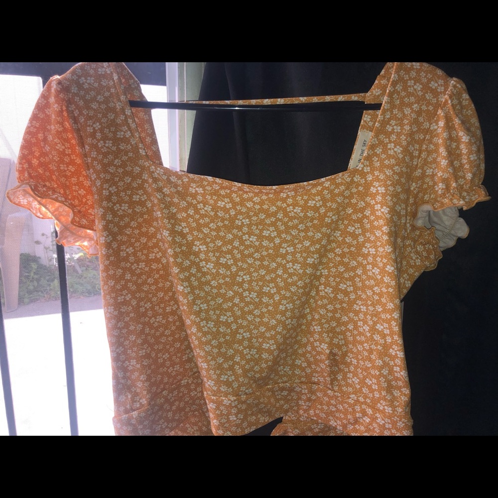 Yellow crop top